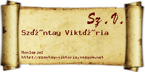 Szántay Viktória névjegykártya